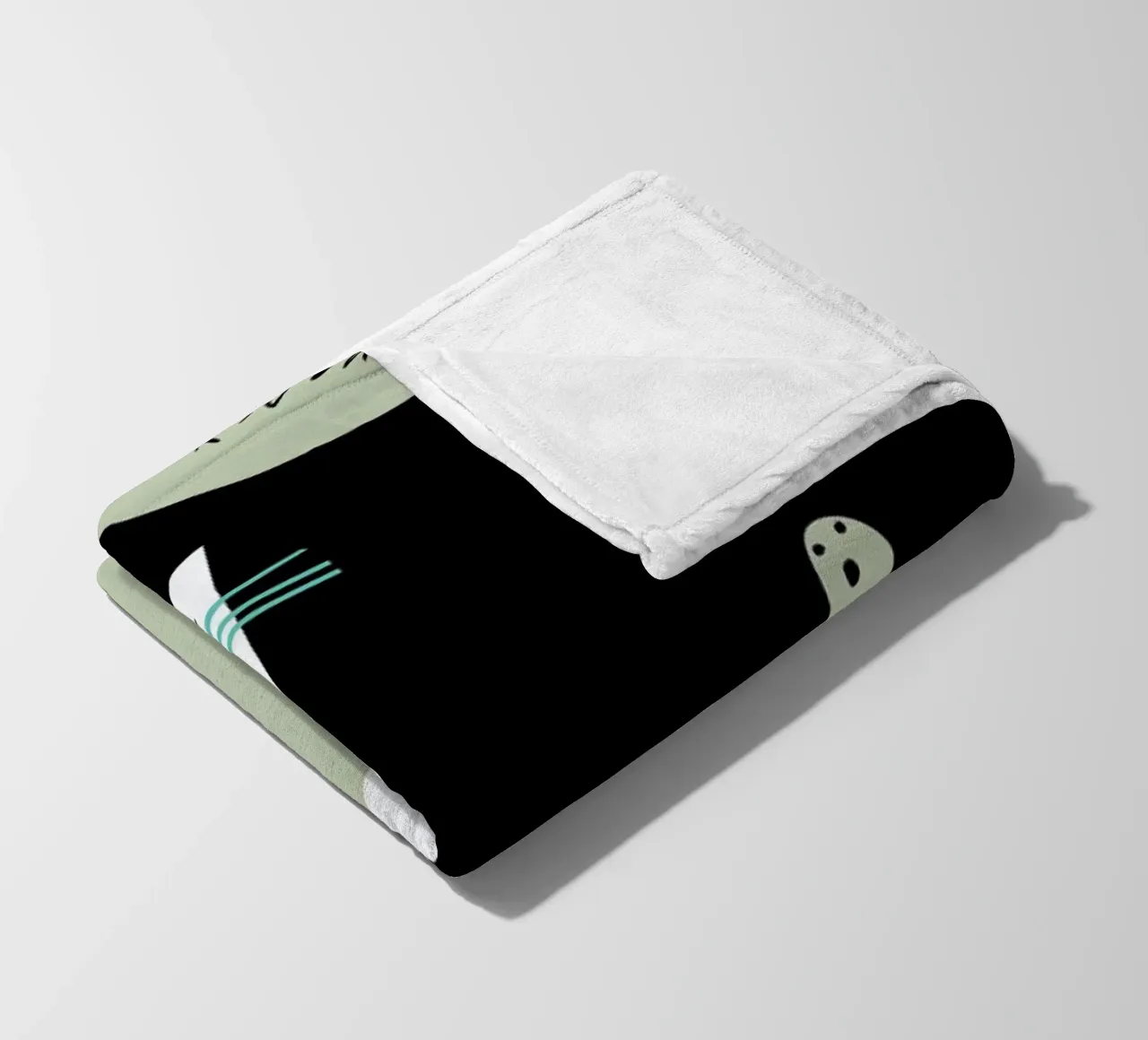 Oracle Black fleece blanket by Monika Aichele