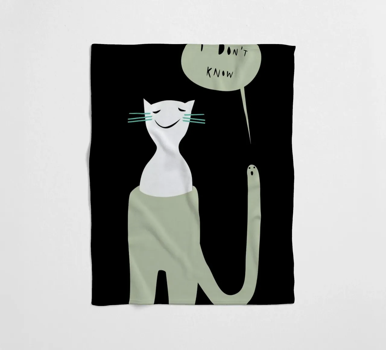 Oracle Black fleece blanket by Monika Aichele