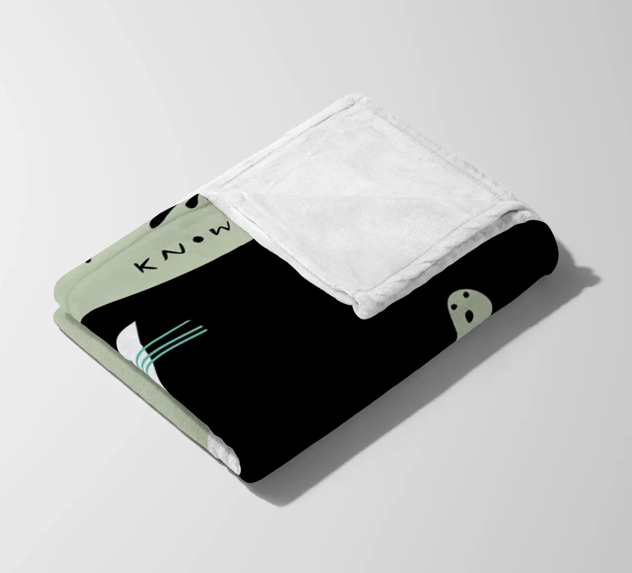 Oracle Black fleece blanket by Monika Aichele