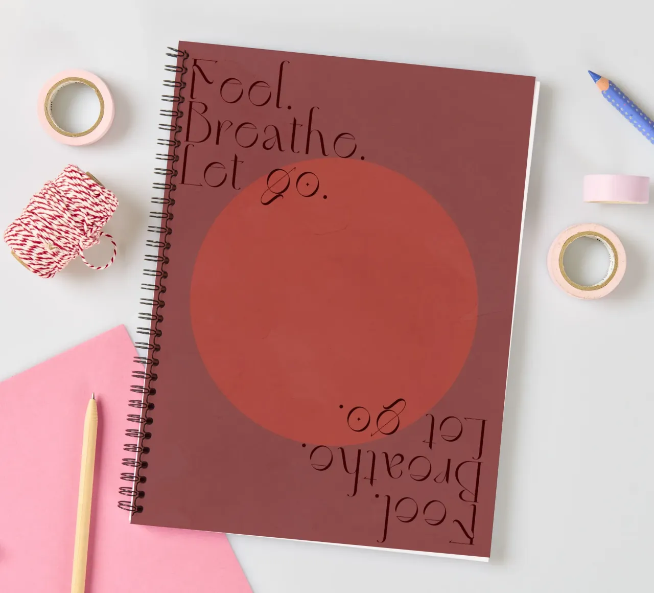 Golden Mantras No 24 spiral notebook by treechild