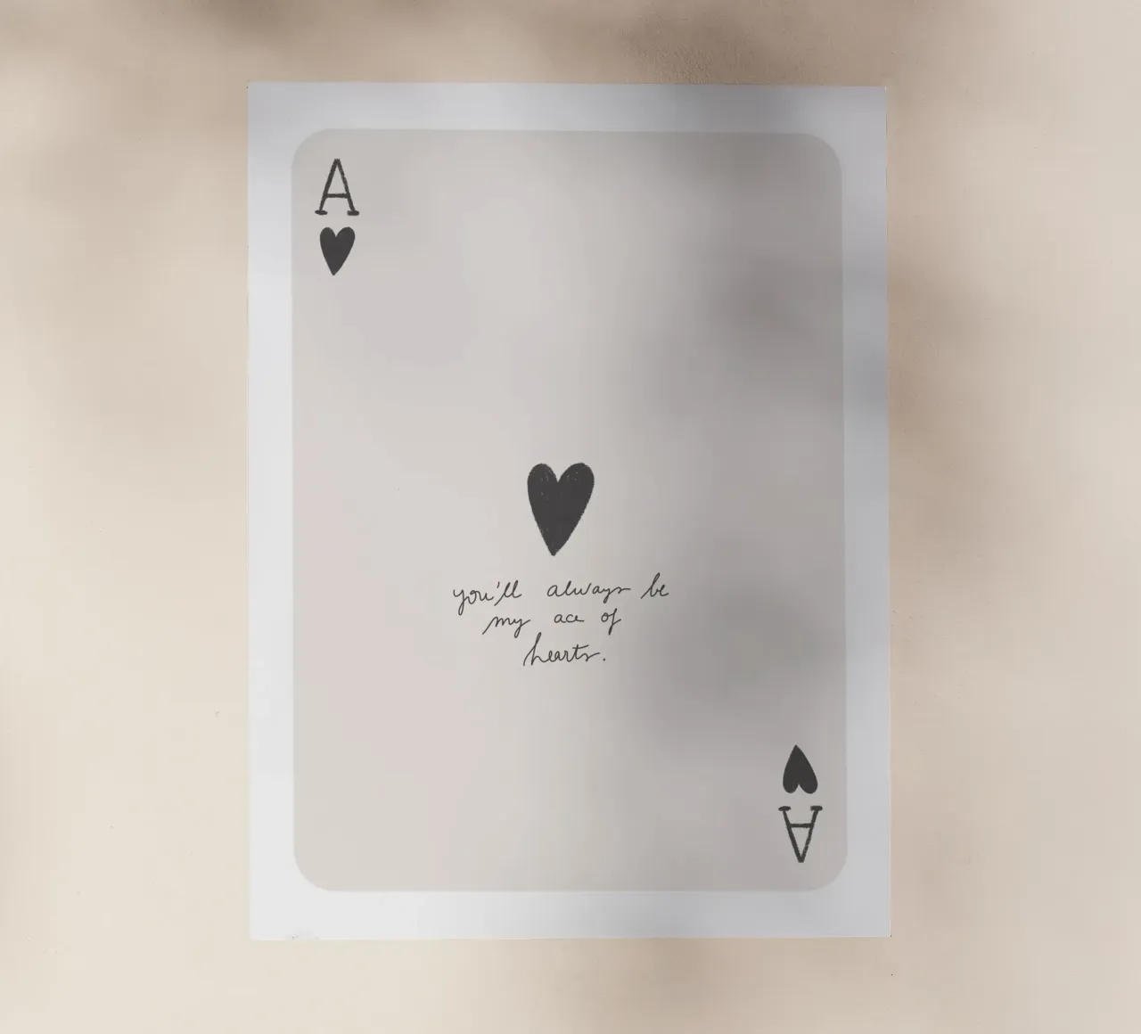 You'll always be my Ace of Hearts pellicola backlit da Menina Lisboa