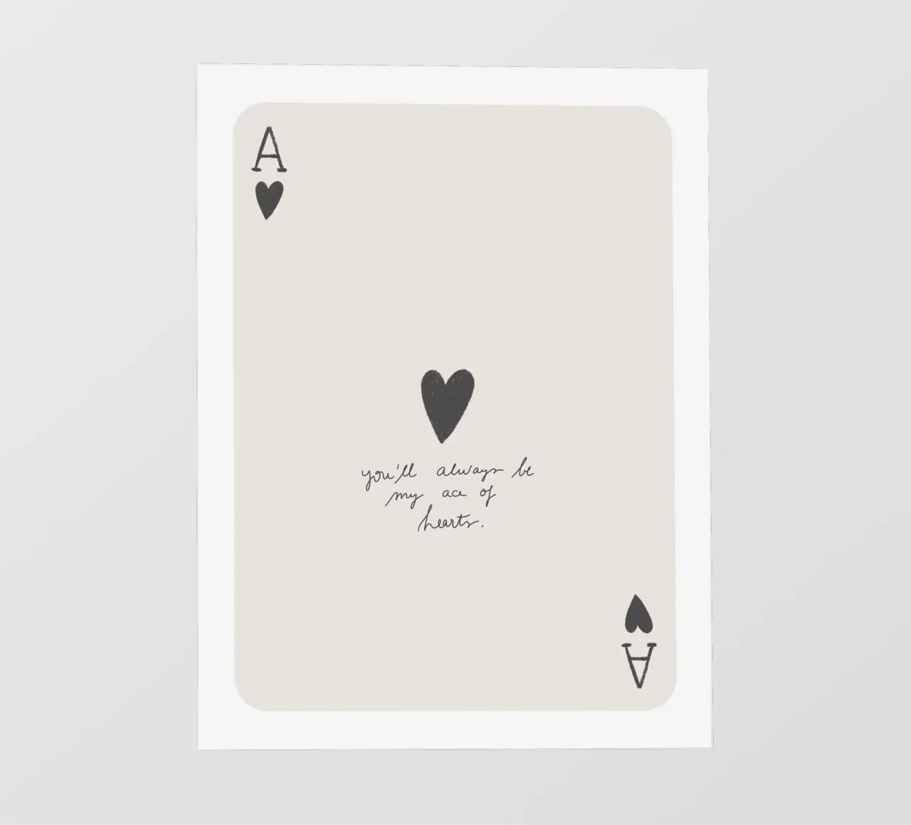 You'll always be my Ace of Hearts pellicola backlit da Menina Lisboa