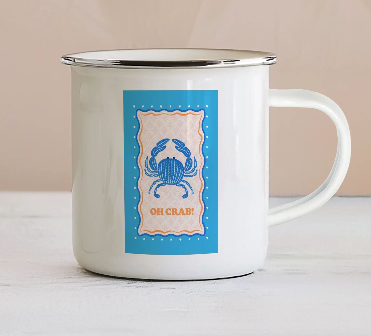 Oh Crab! tazza in smalto da Studio Birchwood