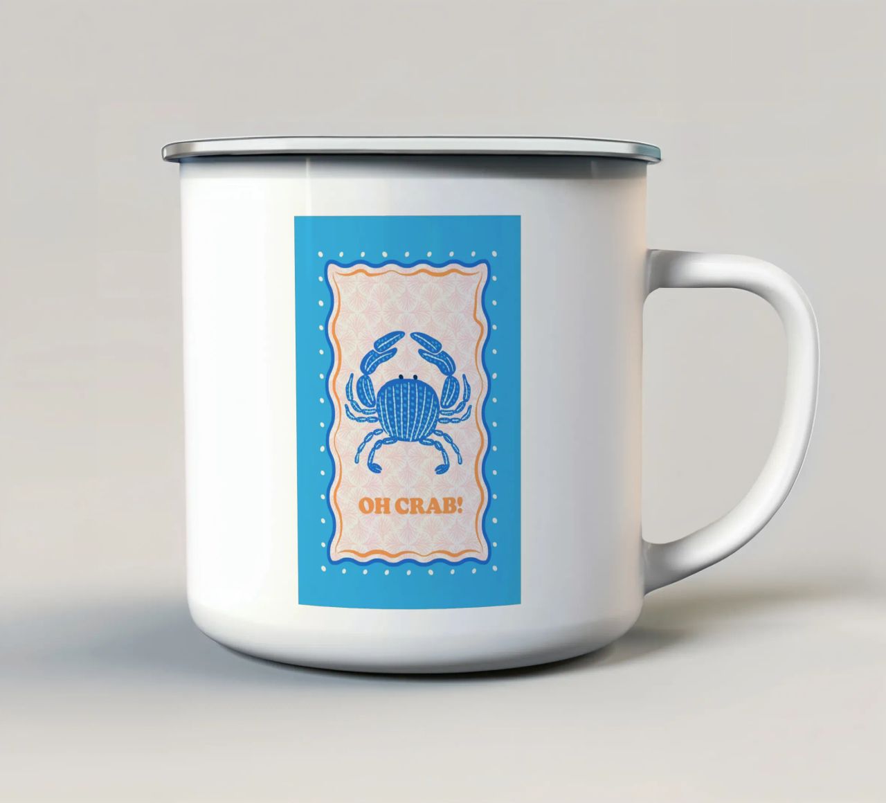 Oh Crab! tazza in smalto da Studio Birchwood