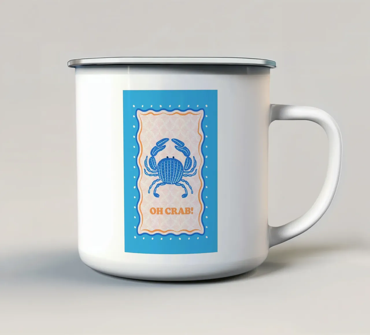 Oh Crab! tazza in smalto da Studio Birchwood