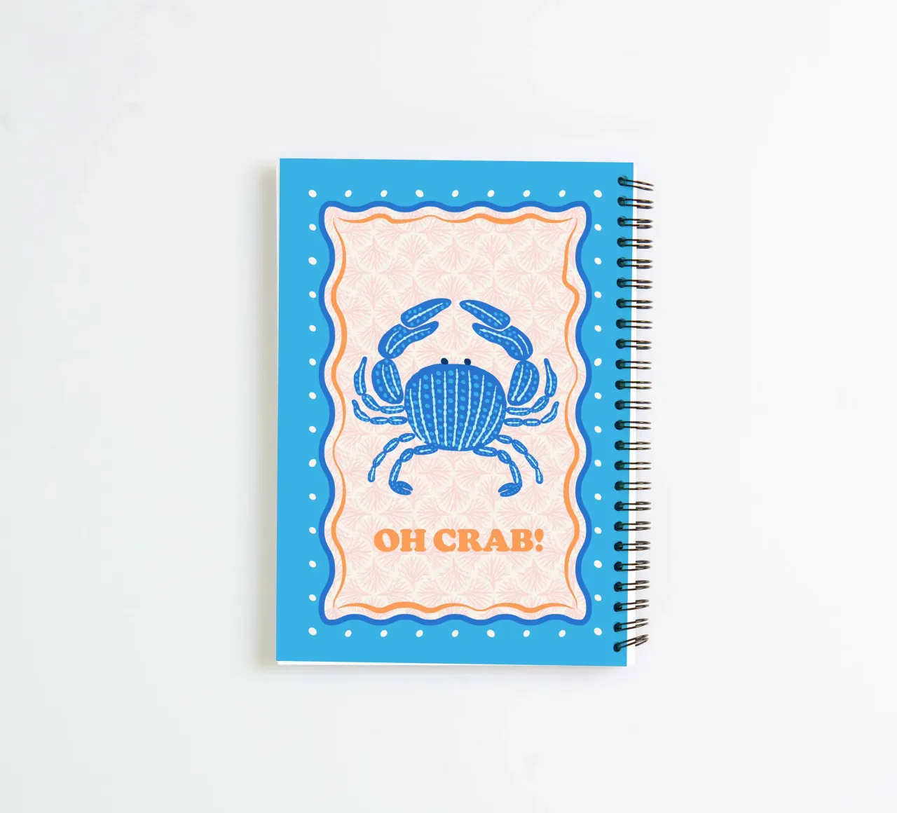Oh Crab! spiral notebook by Studio Birchwood