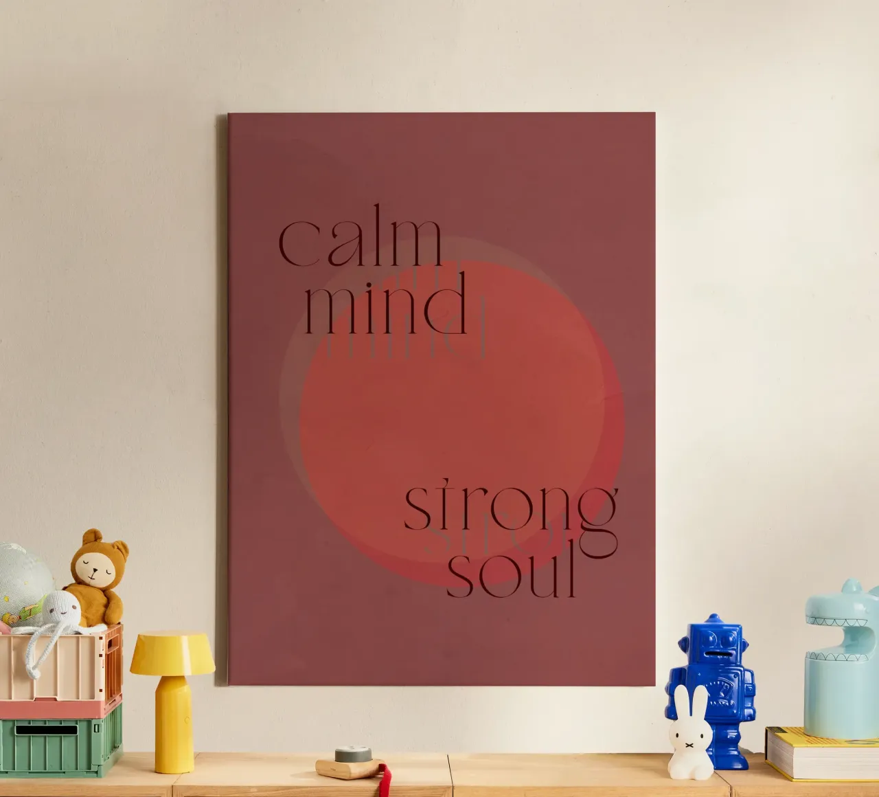 Golden Mantras No 25 tela con Cornice a cassetta da treechild