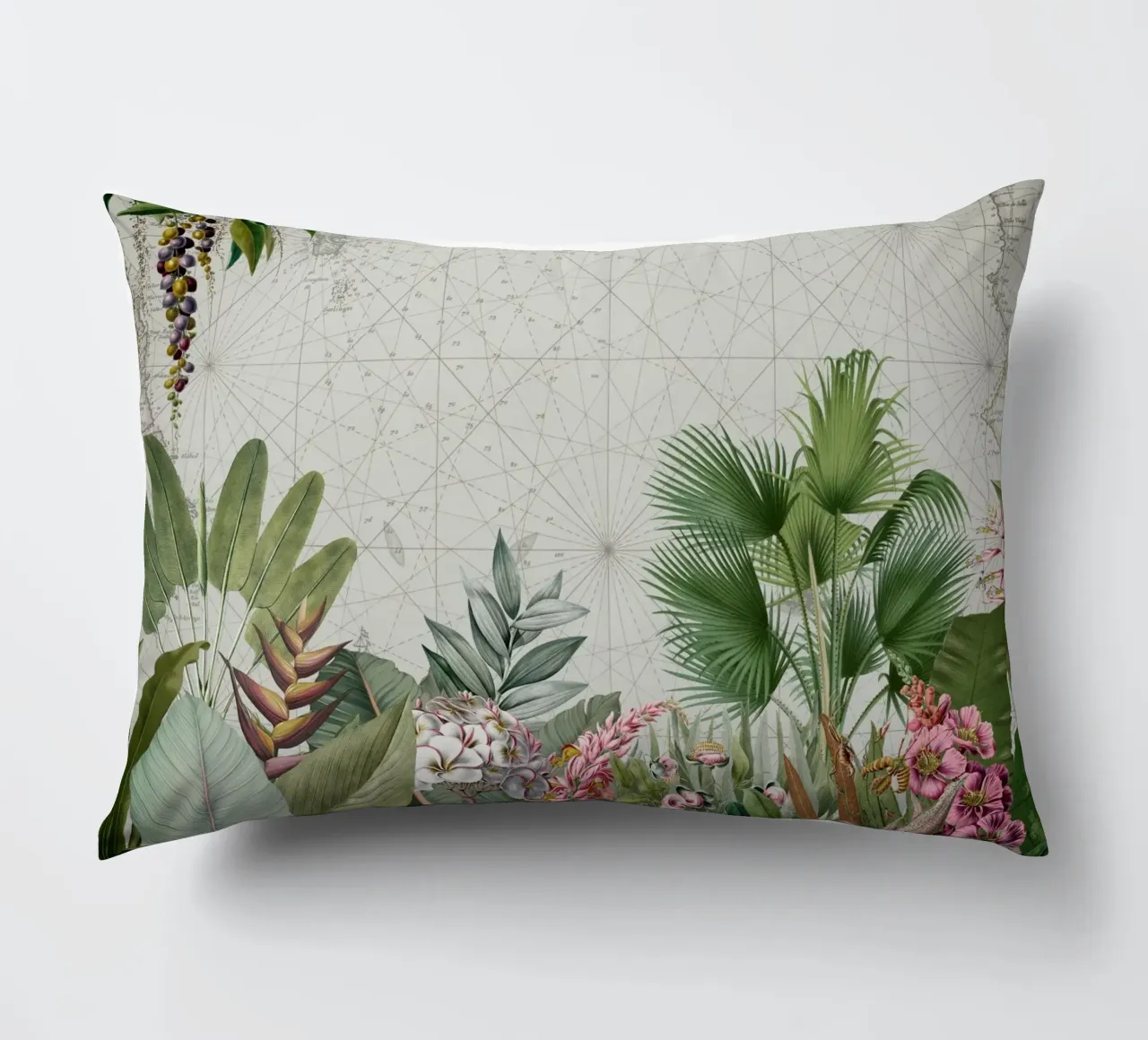 Paesaggio esotico tropicale d'epoca cuscino da Vintage World - Uta Naumann