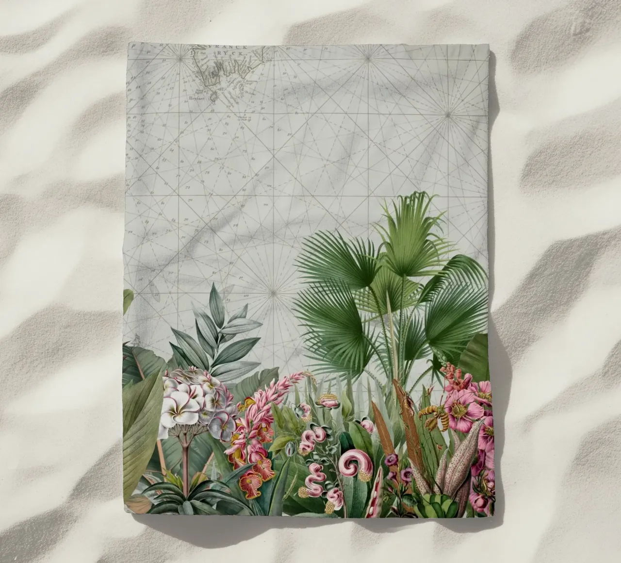 Paesaggio esotico tropicale d'epoca telo mare da Vintage World - Uta Naumann