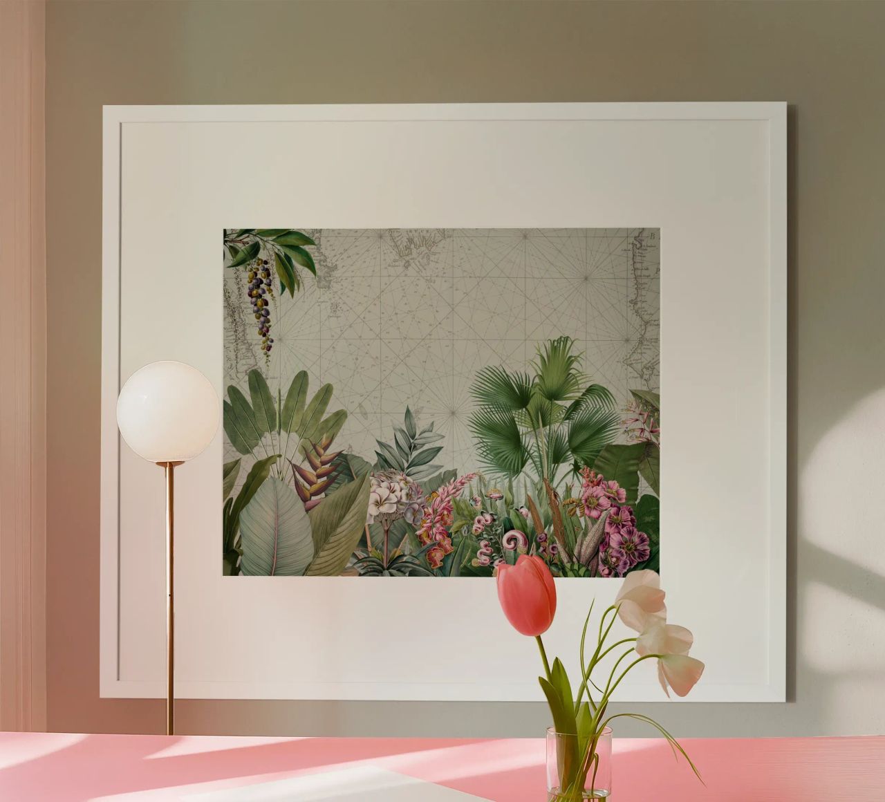 Paysage exotique tropical vintage poster de Vintage World - Uta Naumann