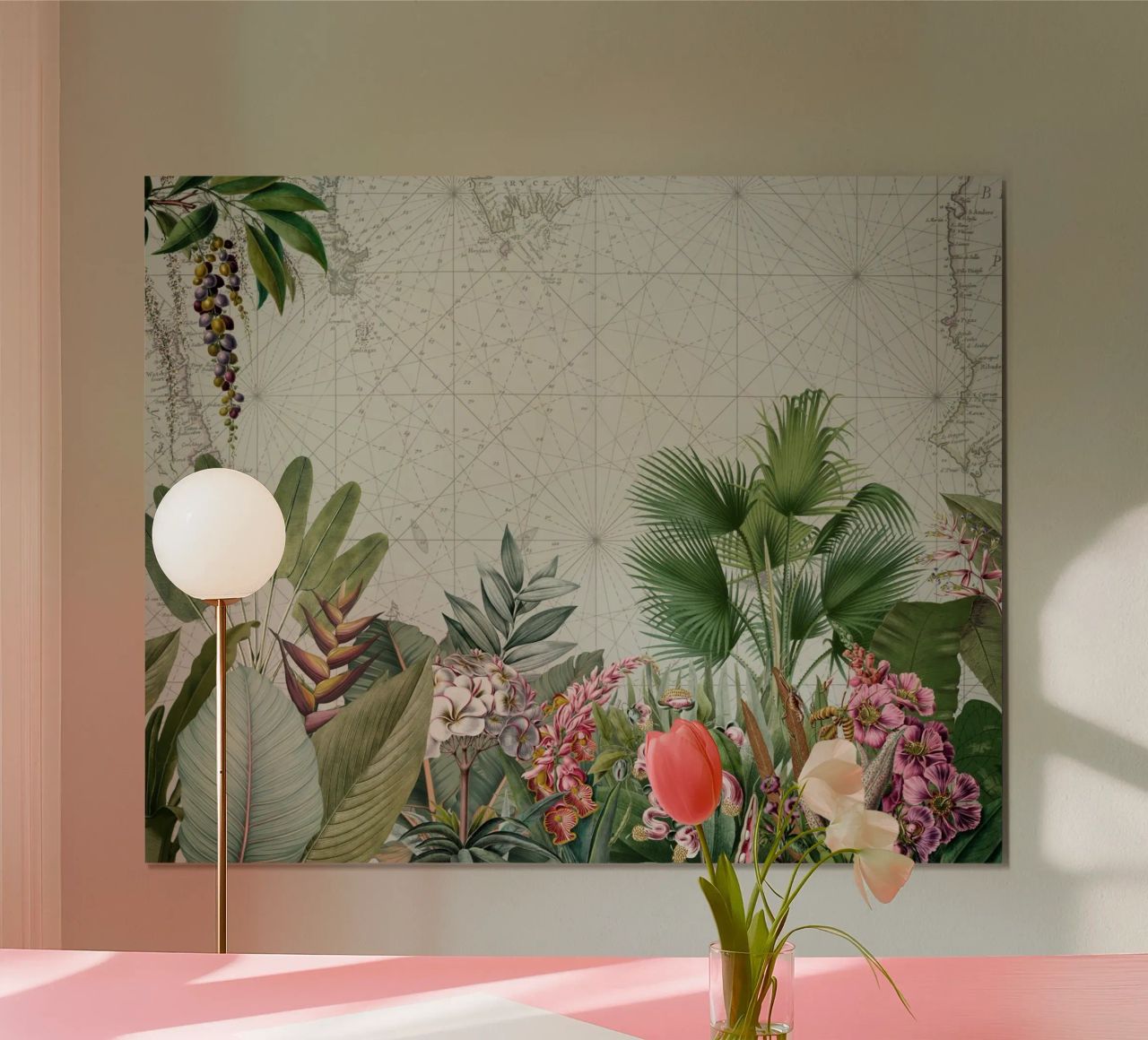 Paysage exotique tropical vintage poster de Vintage World - Uta Naumann