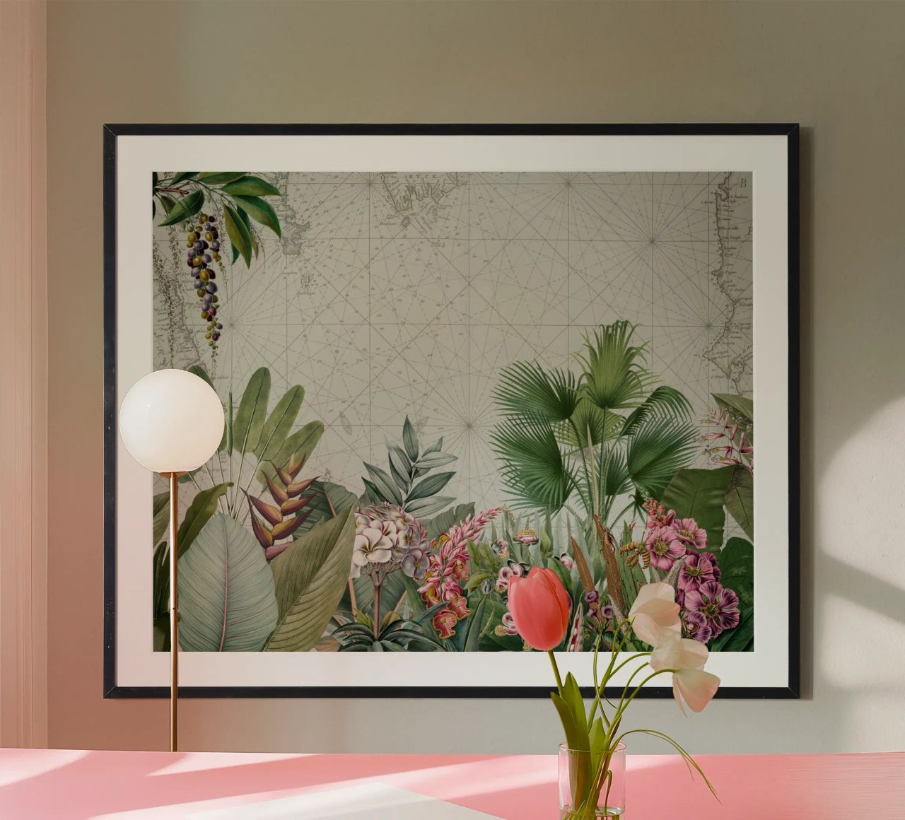 Paysage exotique tropical vintage poster de Vintage World - Uta Naumann