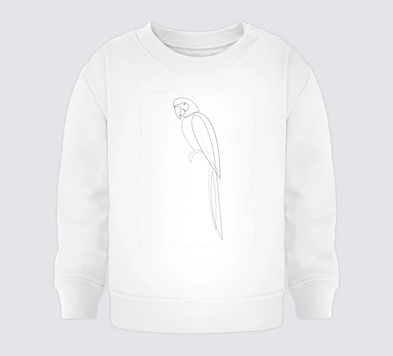 Macaw - one line parrot felpa neonato da Addillum