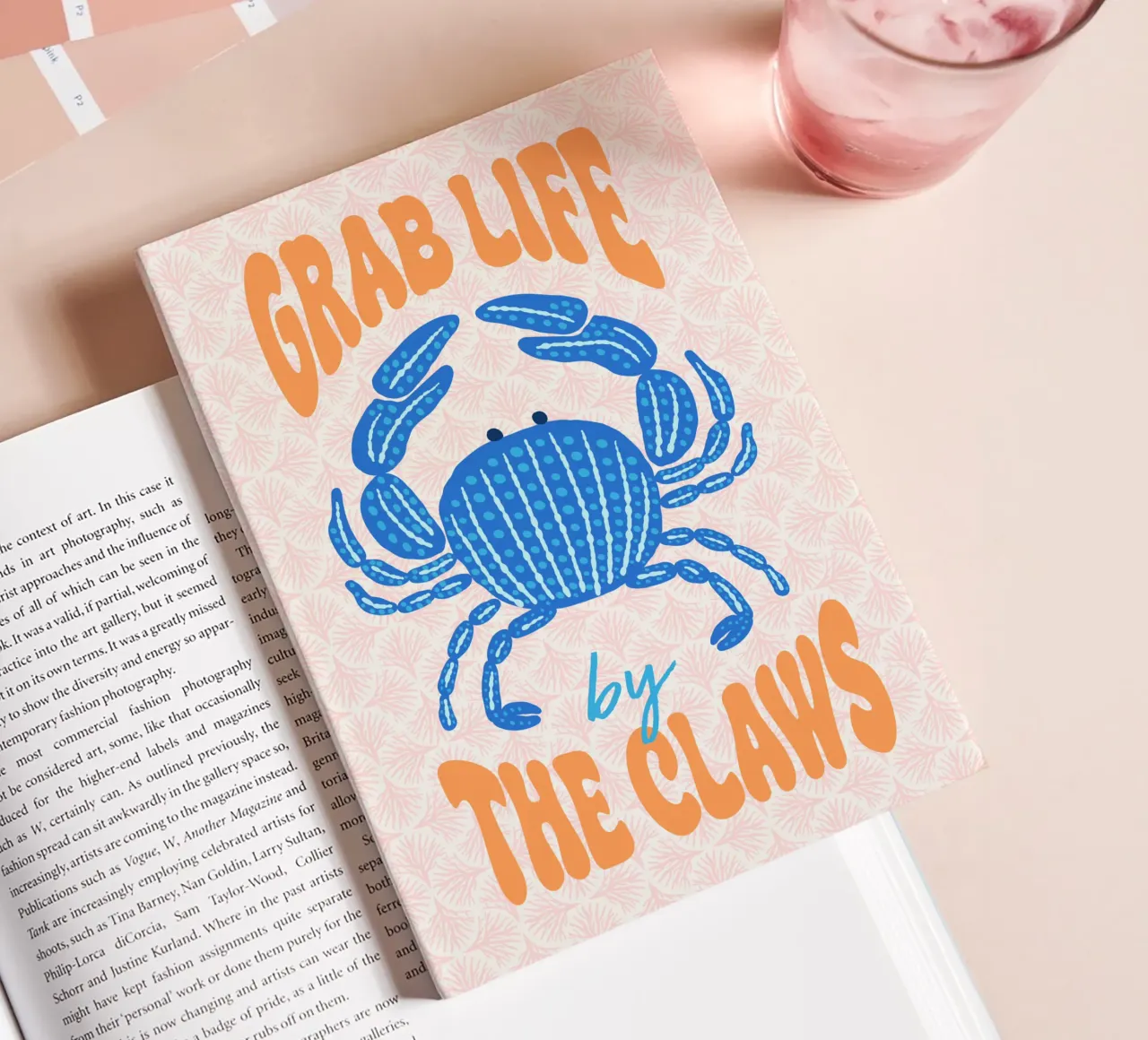 Grab life by the claws notebook by Studio Birchwood