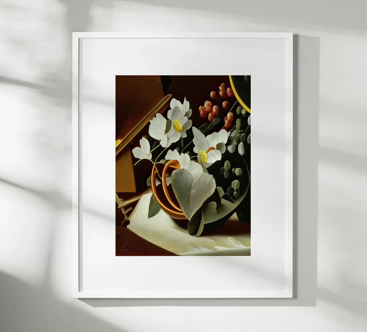 Ciotola decorativa con cuore_2 poster con telaio in legno da Impressionismus by LK