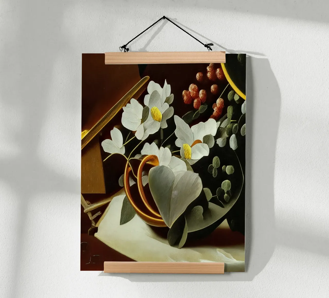 Ciotola decorativa con cuore_2 poster con telaio in legno da Impressionismus by LK