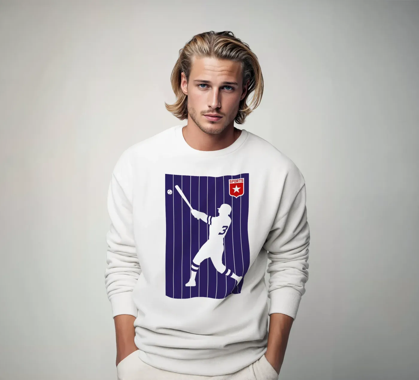 Baseball sweatshirt by Bo Lundberg