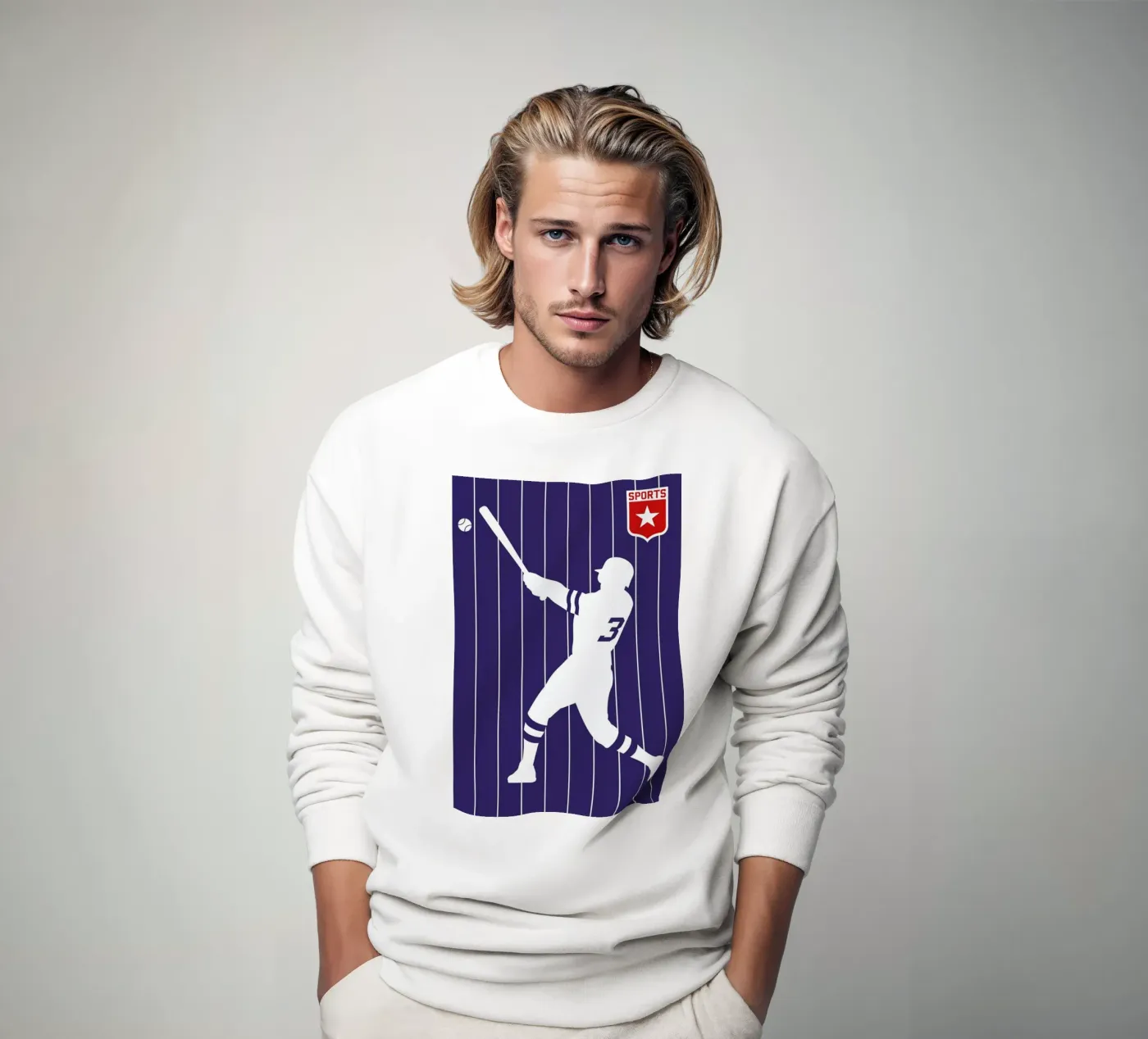 Baseball sweatshirt by Bo Lundberg