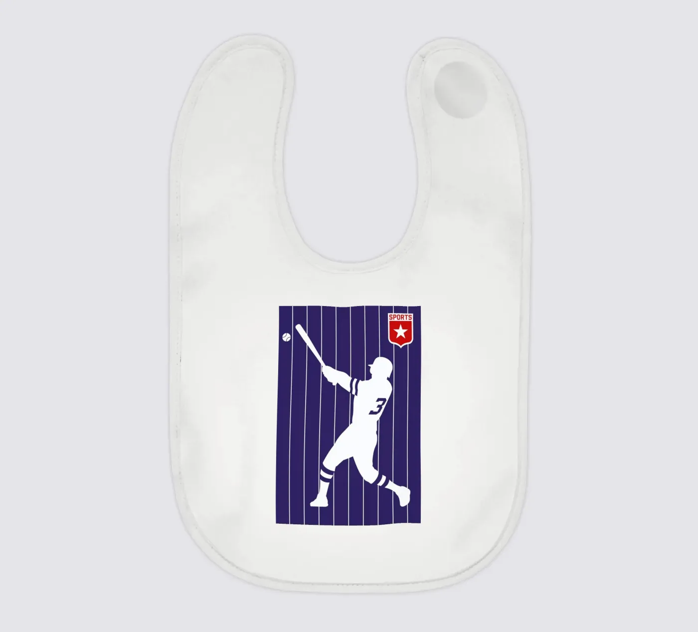 Baseball baby bib by Bo Lundberg