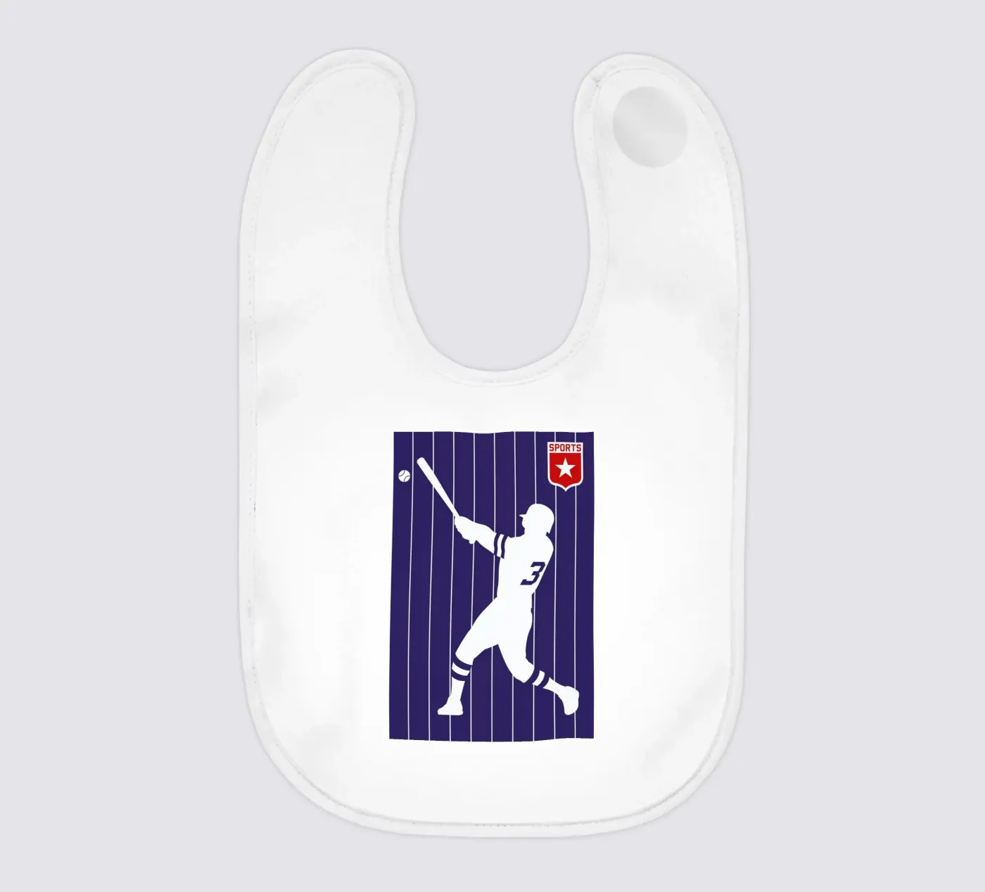 Baseball baby bib by Bo Lundberg