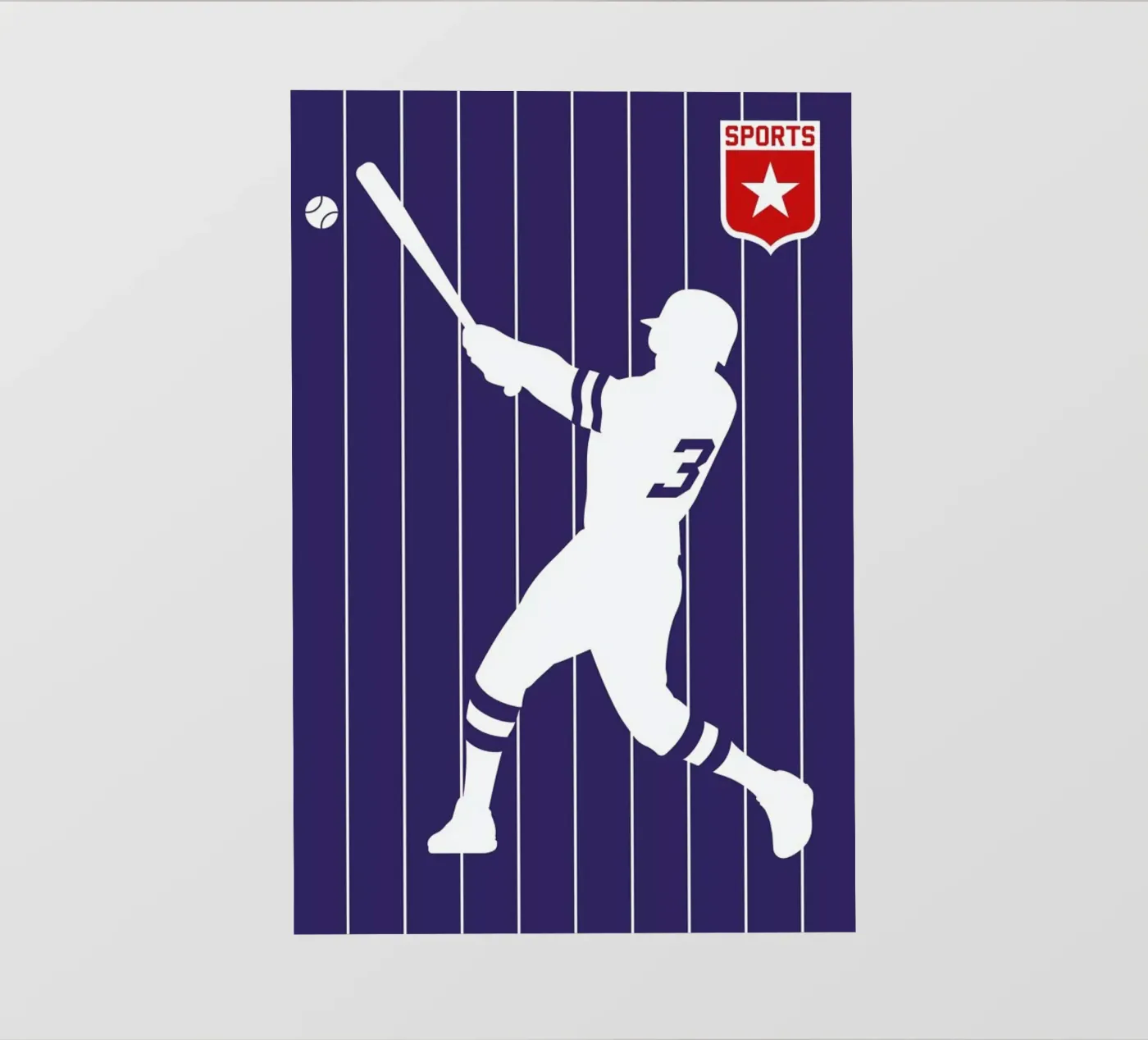 Baseball backlit folie van Bo Lundberg