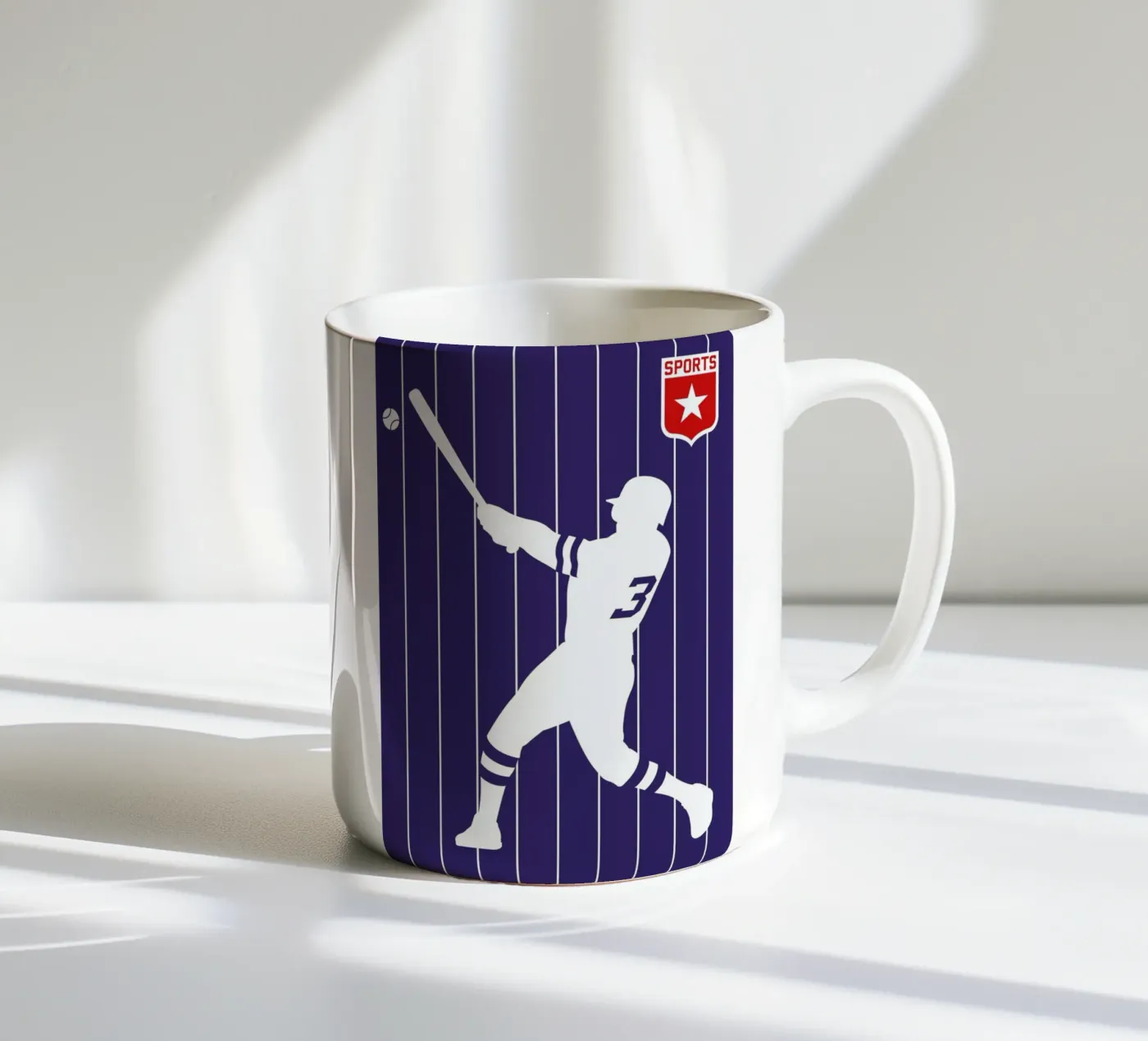 Baseball ceramic mug by Bo Lundberg