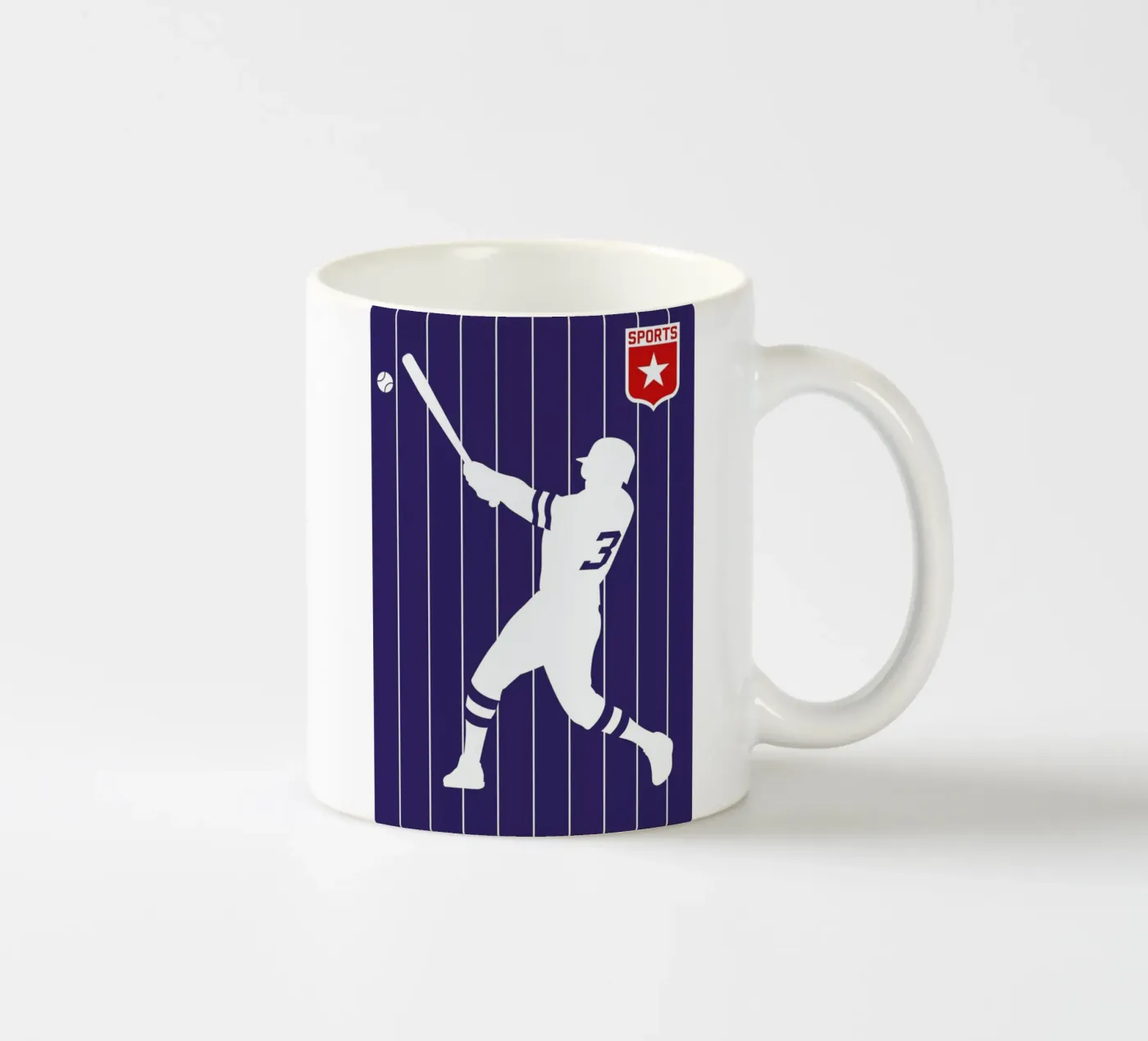 Baseball ceramic mug by Bo Lundberg