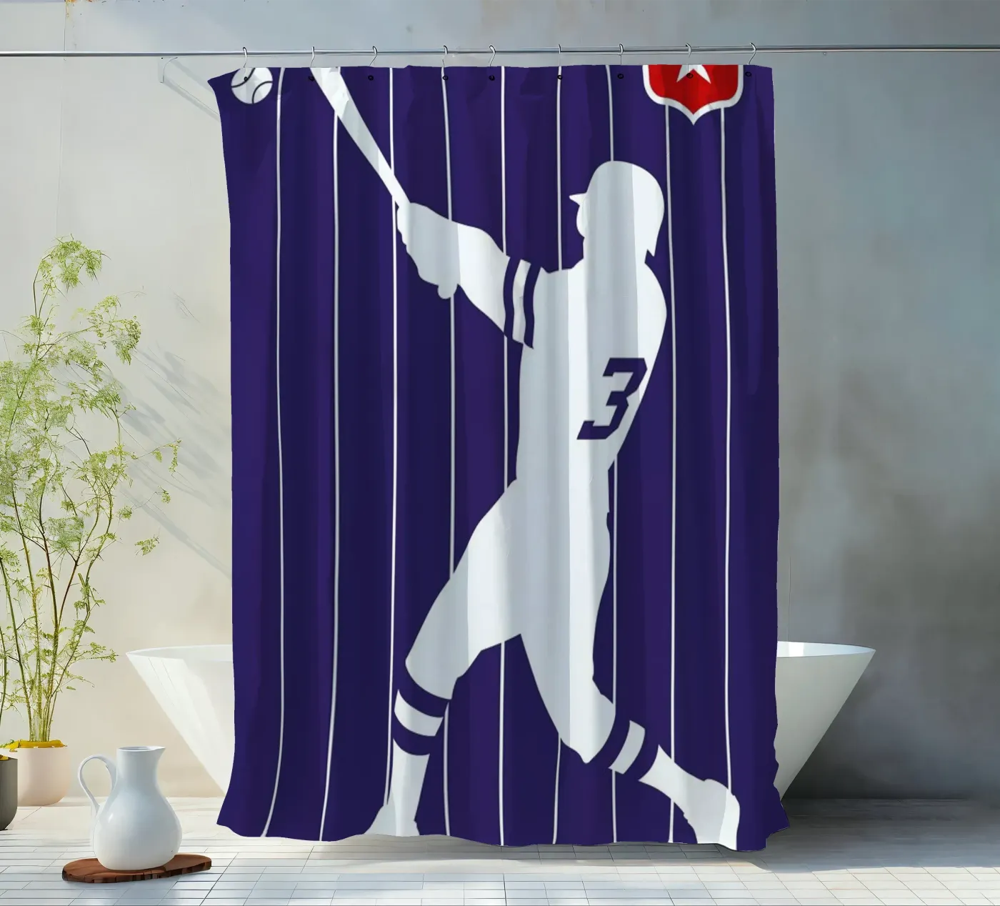 Baseball Duschvorhang von Bo Lundberg