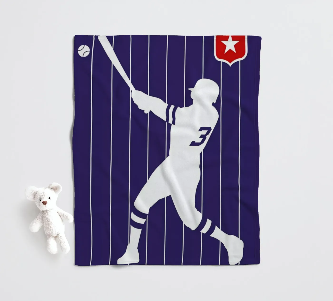Baseball fleece blanket by Bo Lundberg