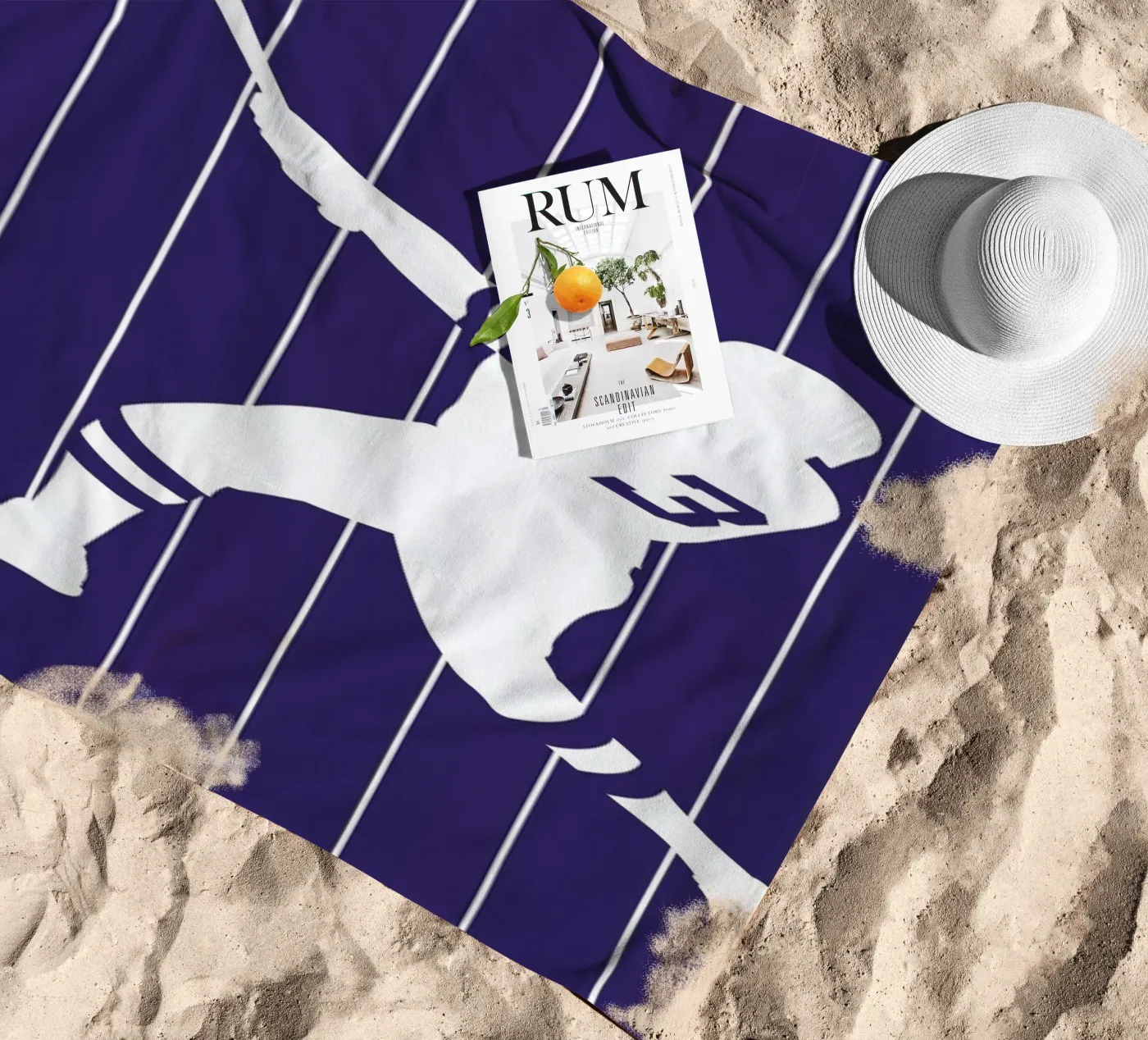 Baseball beach towel by Bo Lundberg