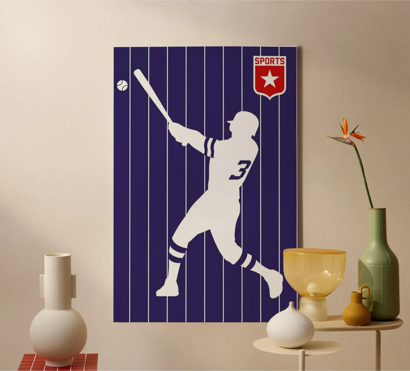 Baseball canvas van Bo Lundberg