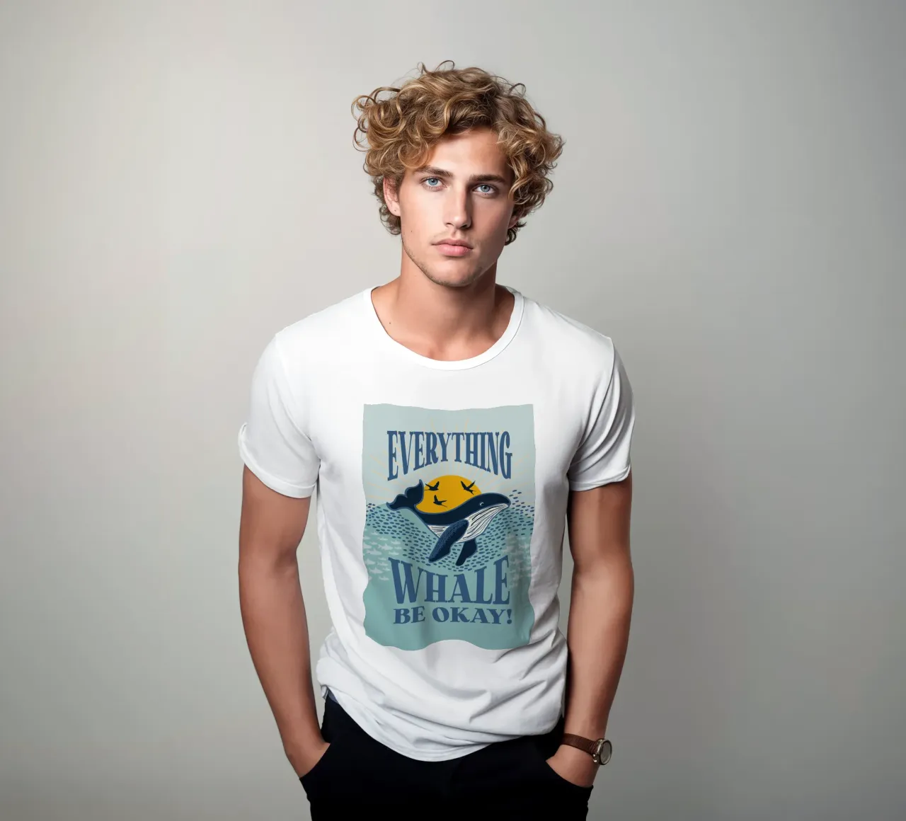 Tutto va bene per le balene! t-shirt da Studio Birchwood