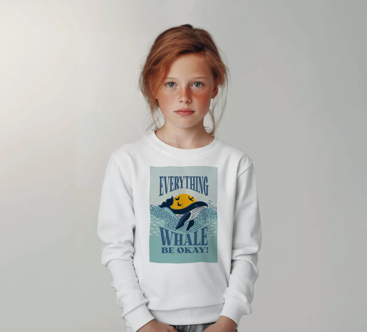 Tutto va bene per le balene! felpa bambino da Studio Birchwood