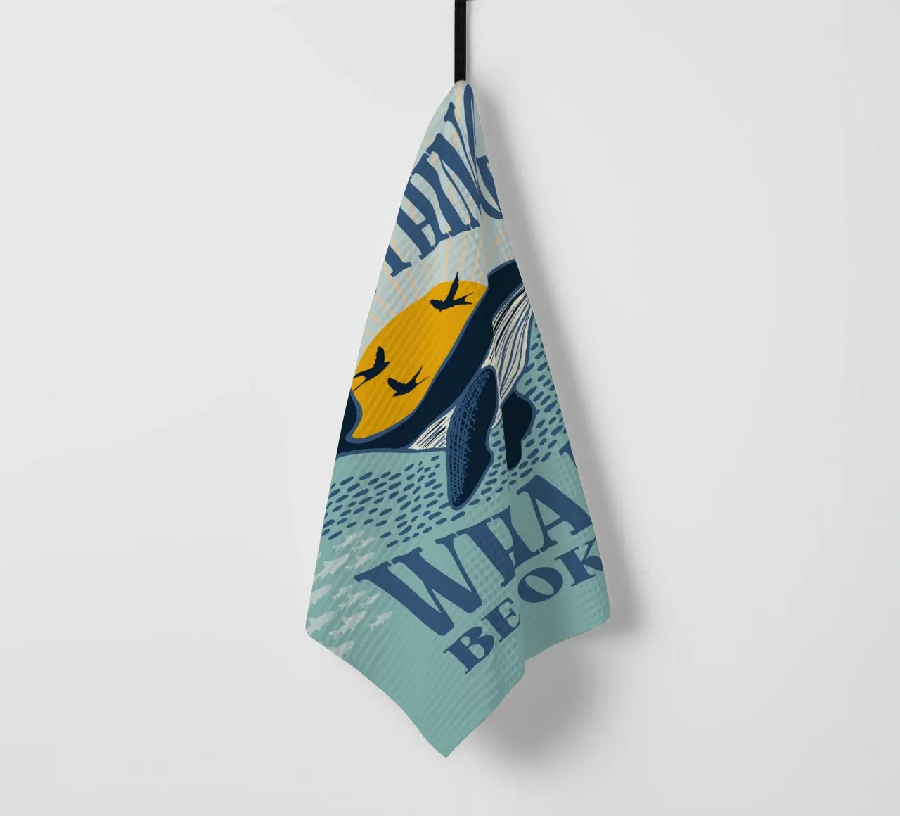 Tutto va bene per le balene! canovaccio da cucina da Studio Birchwood