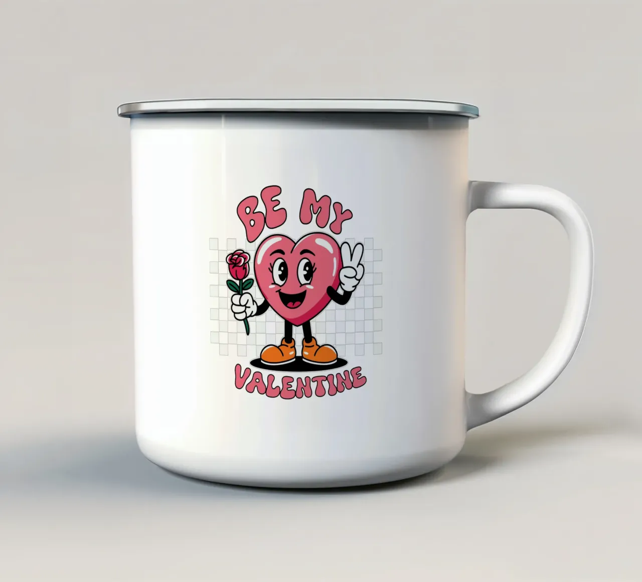 Be My Valentine tazza in smalto da edsonramosart