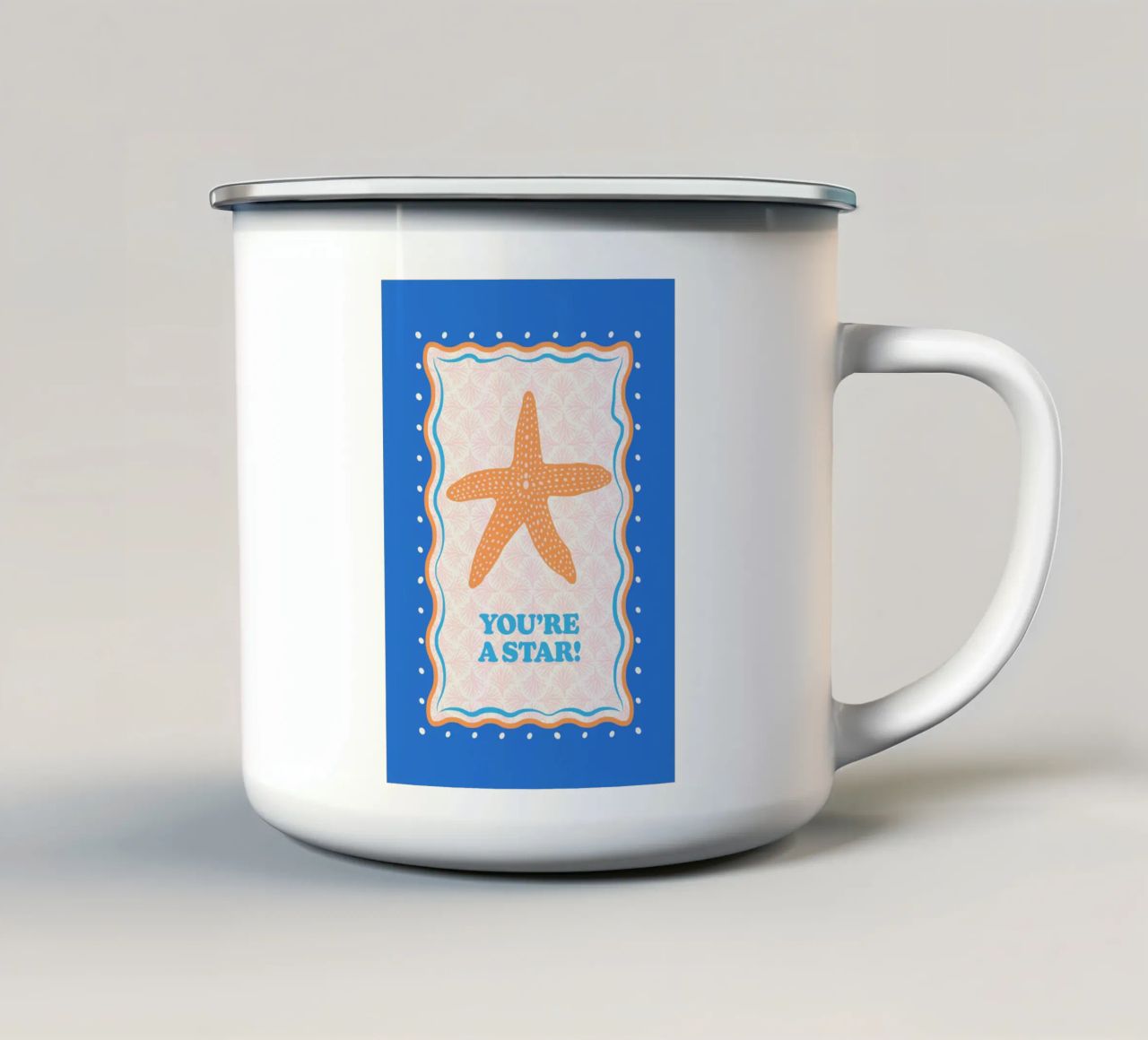 Sei una stella! tazza in smalto da Studio Birchwood