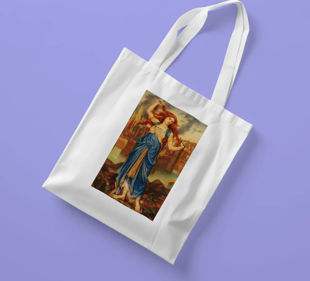 Cassandra - Evelyn De Morgan borsa in juta da Timeless Artworks