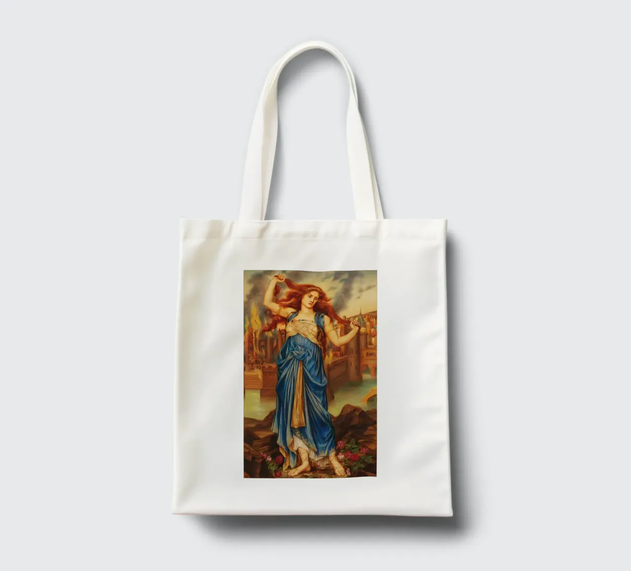 Cassandra - Evelyn De Morgan borsa in juta da Timeless Artworks