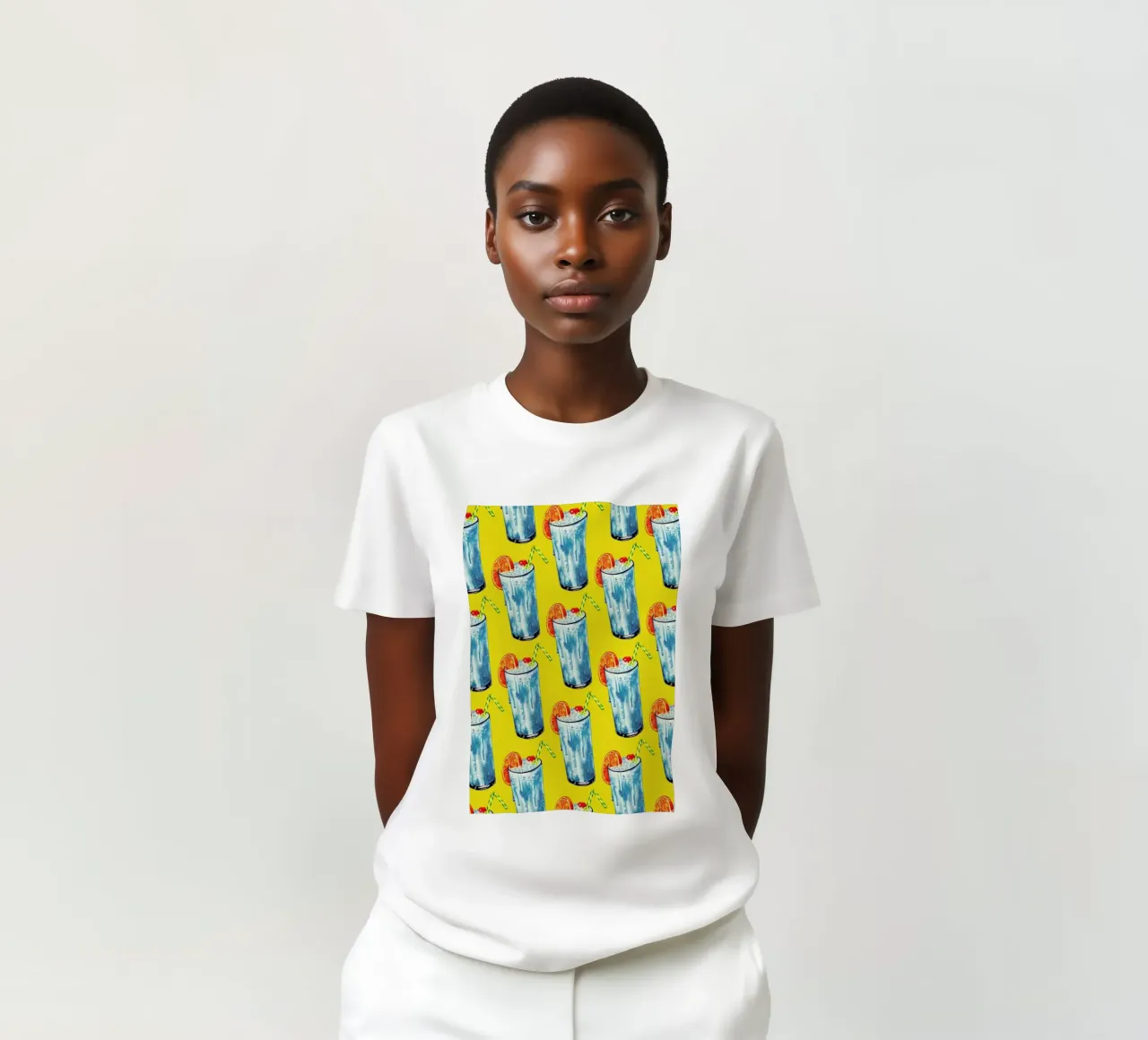 Blue Hawai Pattern t-shirt by Kelly Gilleran