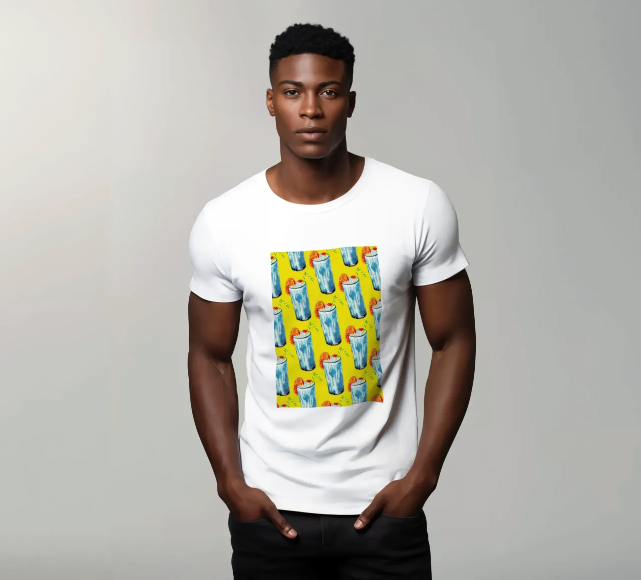 Blue Hawai Pattern t-shirt by Kelly Gilleran