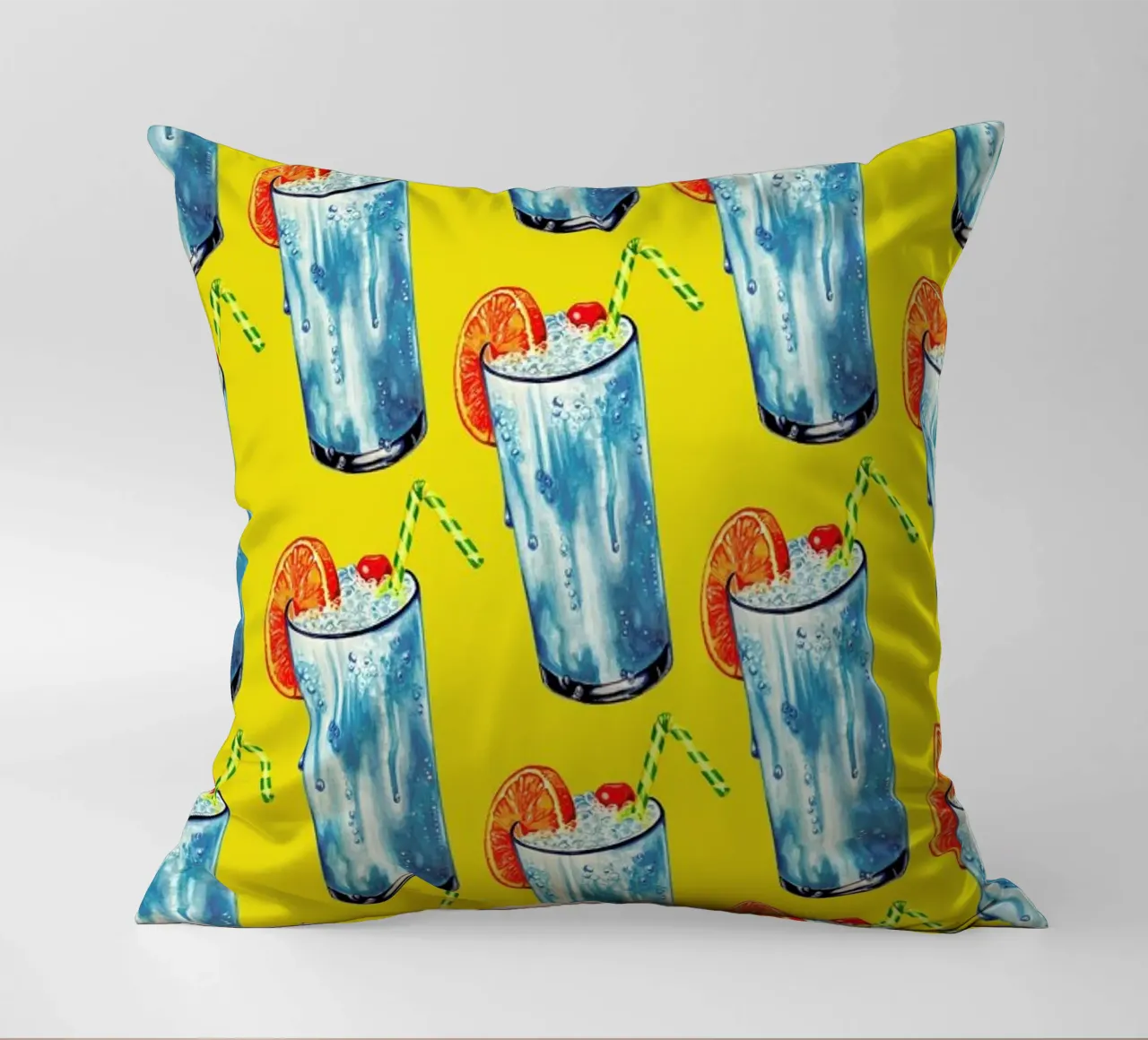 Blue Hawai Pattern cuscino da Kelly Gilleran