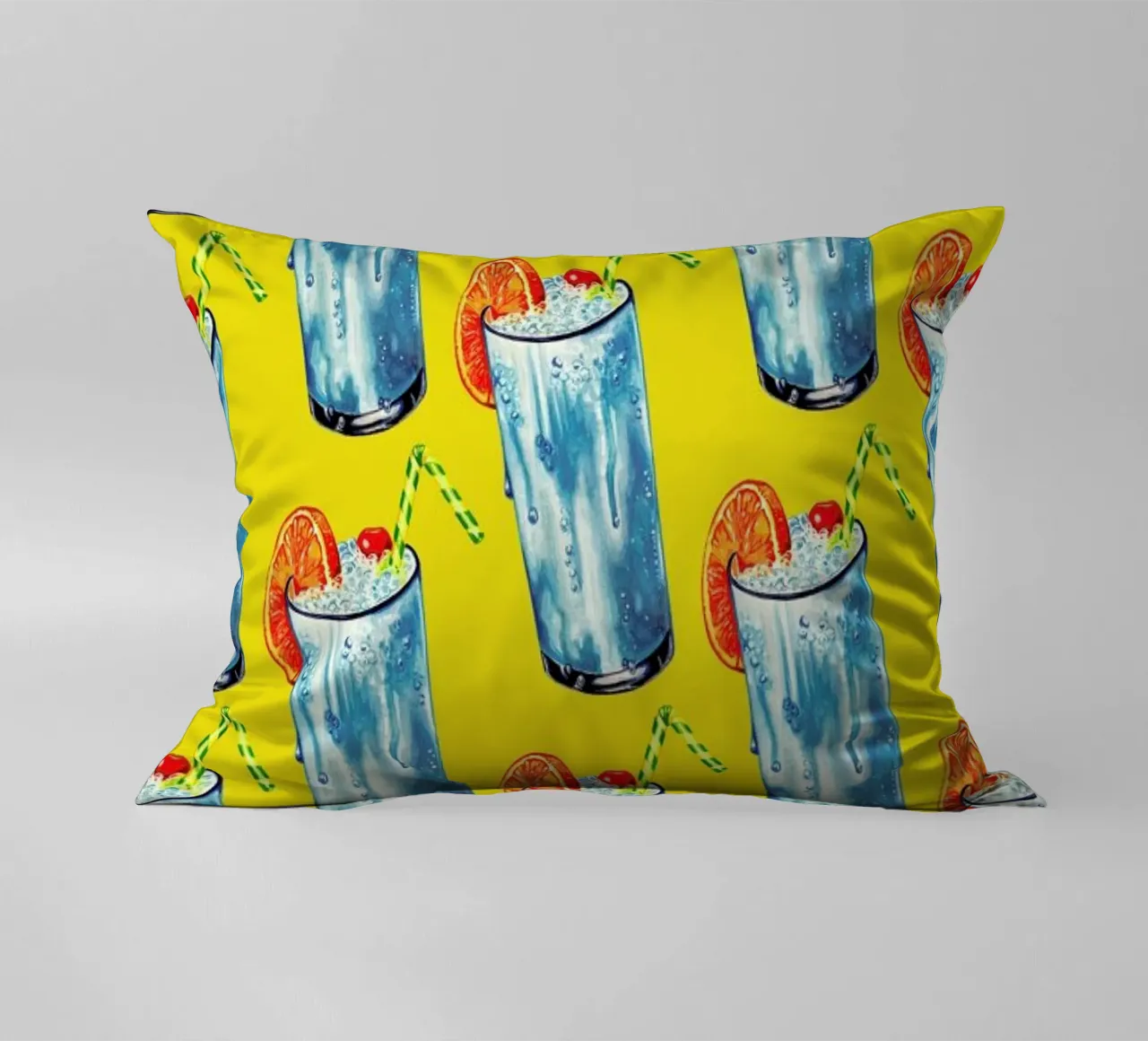 Blue Hawai Pattern cuscino da Kelly Gilleran