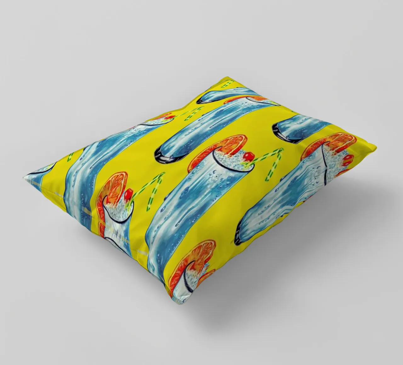 Blue Hawai Pattern cuscino da Kelly Gilleran