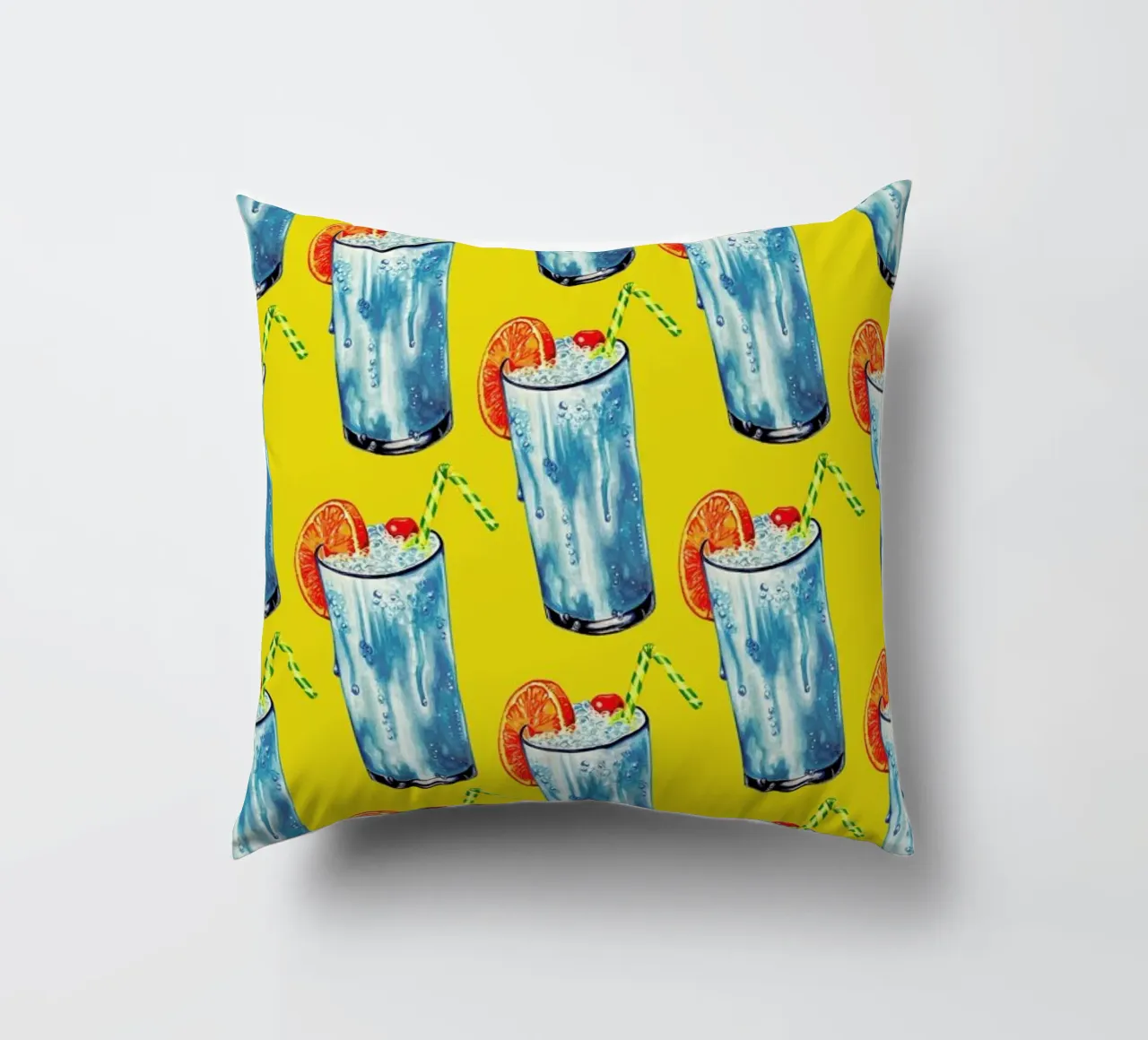 Blue Hawai Pattern cuscino da Kelly Gilleran