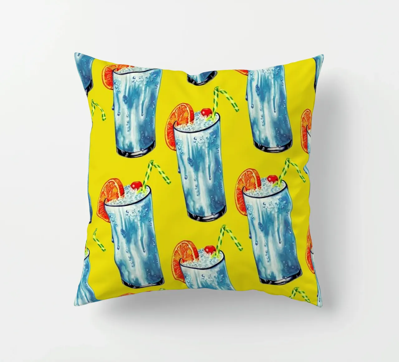 Blue Hawai Pattern cuscino da Kelly Gilleran