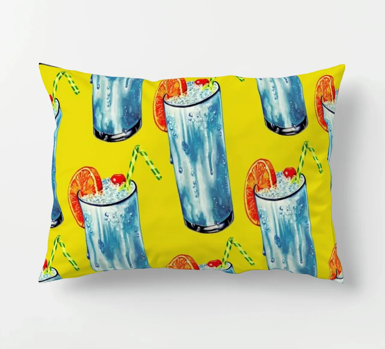 Blue Hawai Pattern cuscino da Kelly Gilleran