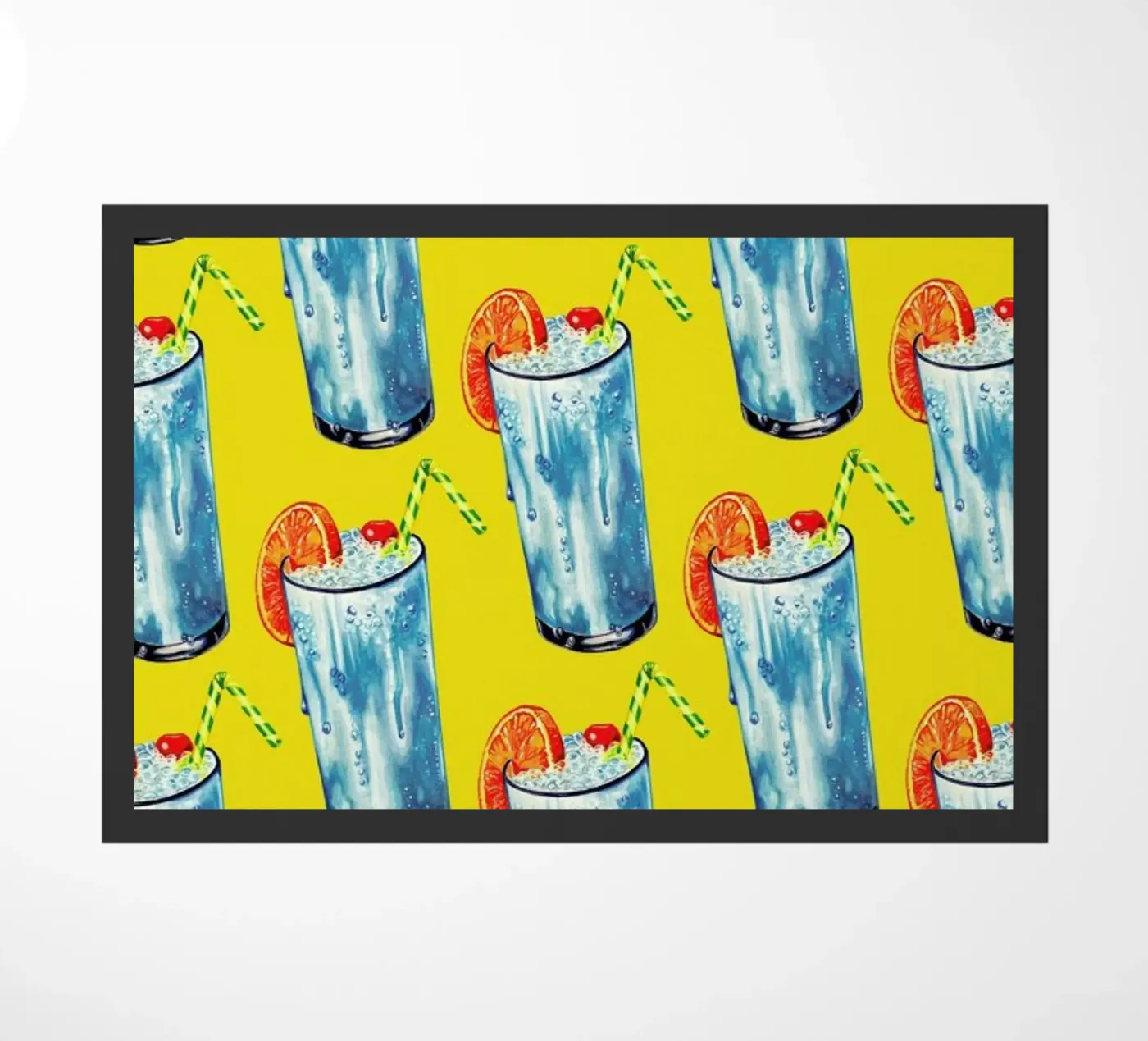 Blue Hawai Pattern deurmat van Kelly Gilleran