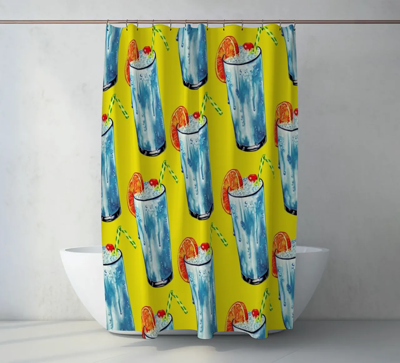 Blue Hawai Pattern cortina de baño de Kelly Gilleran