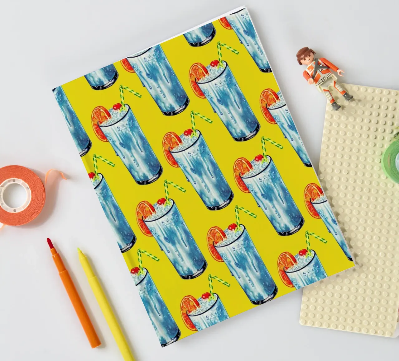 Blue Hawai Pattern notebook by Kelly Gilleran