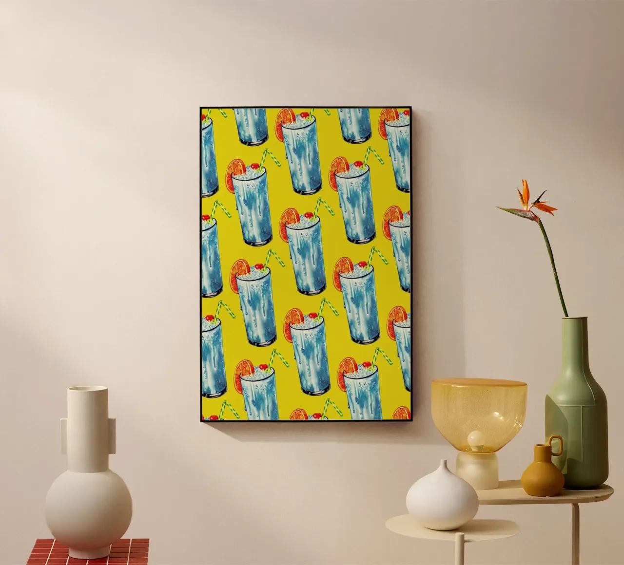 Blue Hawai Pattern plexiglass da Kelly Gilleran